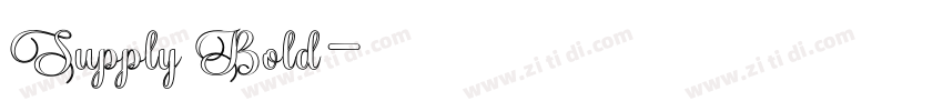 Supply Bold字体转换